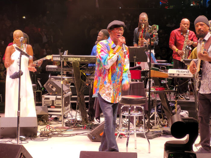 Beres Hammond belting out classics from his catalogue of hit songs.