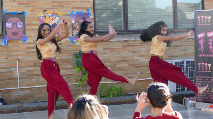 Dancers go through their paces at the first Fall Harvest Festival to promote civic engagement in Queens.