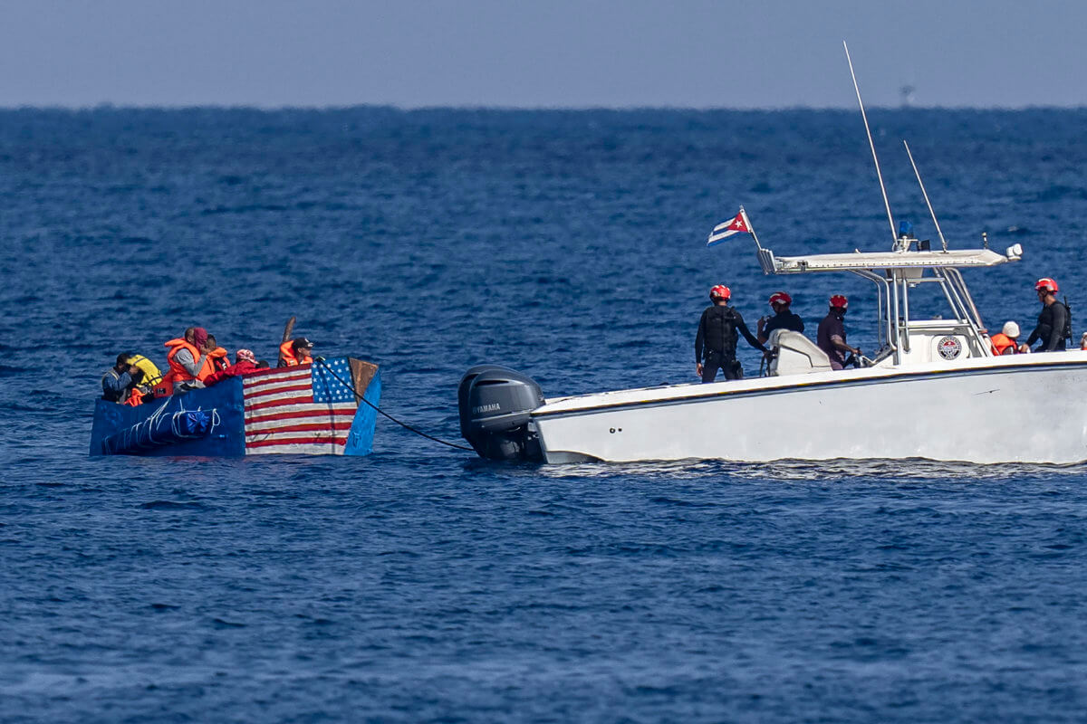 APTOPIX Cuba Captured Boat