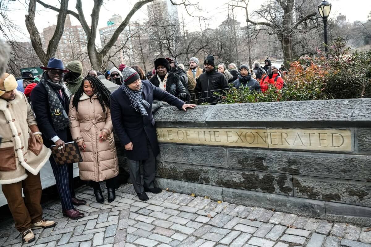 New York City Mayor Eric Adams, Manhattan Community Board 10, the New York City Department of Parks and Recreation (NYC Parks), the Central Park Conservancy, and the Harlem community today unveiled the “Gate of the Exonerated,” inspired by the acquittal of the Exonerated Five from the 1989 case.