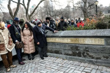 New York City Mayor Eric Adams, Manhattan Community Board 10, the New York City Department of Parks and Recreation (NYC Parks), the Central Park Conservancy, and the Harlem community today unveiled the “Gate of the Exonerated,” inspired by the acquittal of the Exonerated Five from the 1989 case.