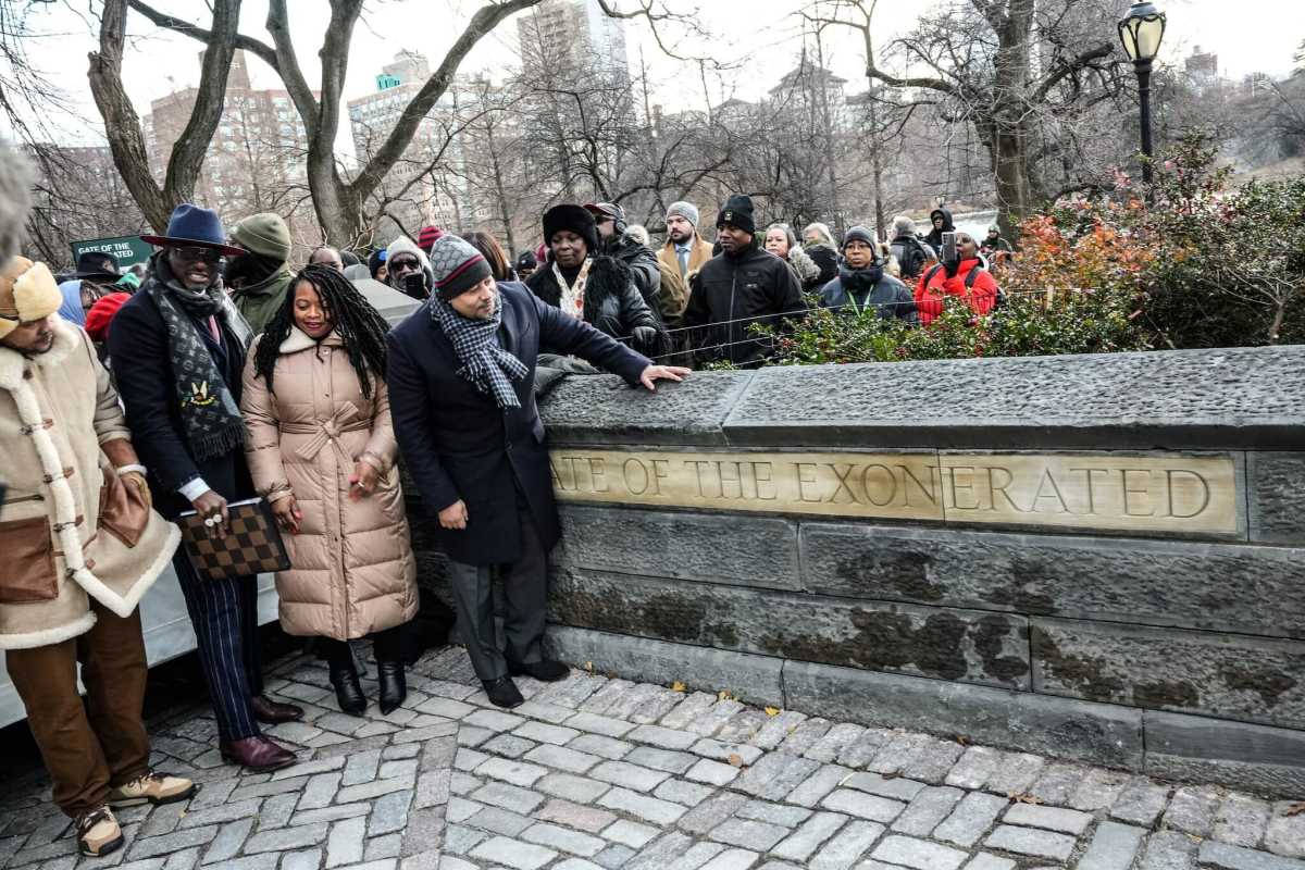 New York City Mayor Eric Adams, Manhattan Community Board 10, the New York City Department of Parks and Recreation (NYC Parks), the Central Park Conservancy, and the Harlem community today unveiled the “Gate of the Exonerated,” inspired by the acquittal of the Exonerated Five from the 1989 case.