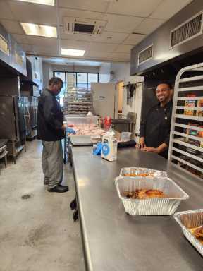 Chef Alex Aquino, right (Executive Chef) and Assistant Chef Marquis, left of BCCC