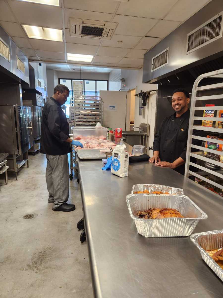Chef Alex Aquino, right (Executive Chef) and Assistant Chef Marquis, left of BCCC