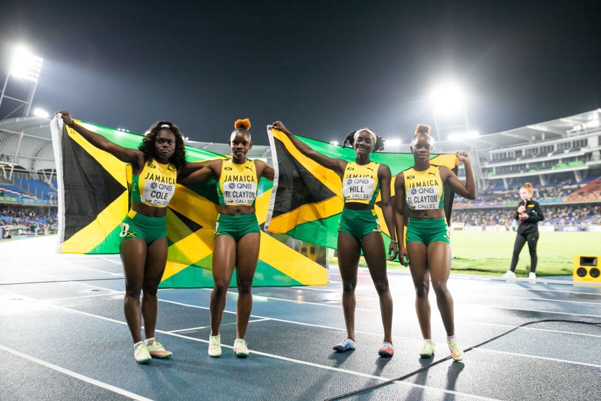 Jamaica’s women’s world 4x100m record-breakers in Cali