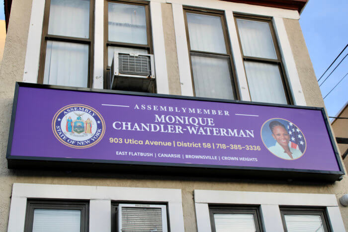 The 903 Utica Ave. Office building of Assemblywoman Monique Chandler-Waterman was unveiled on Dec. 5. 