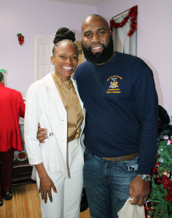 Assemblymember Brian Cunningham, District 43, stopped by to congratulate Assemblywoman Monique Chandler-Waterman, on the opening of her District 58 Office on Utica Avenue.