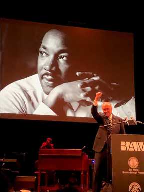 Sen. Chuck Schumer at BAM.