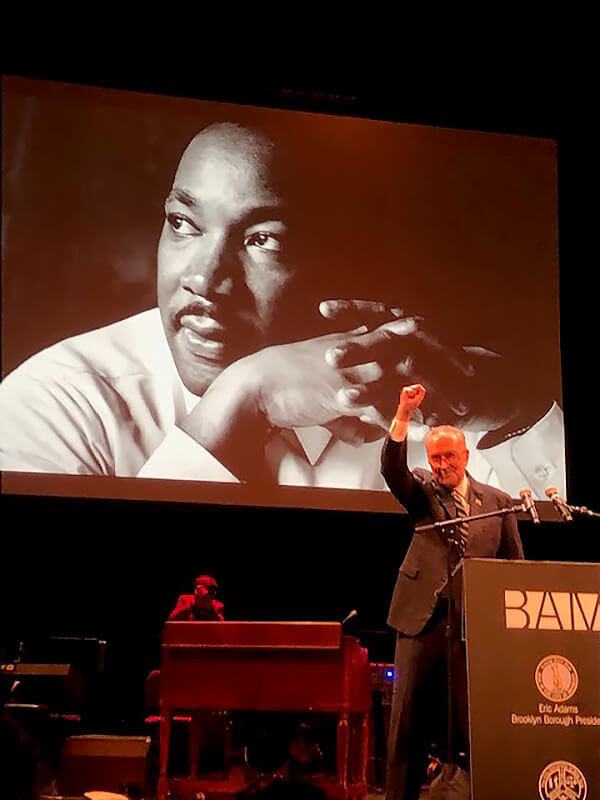 Sen. Chuck Schumer at BAM.