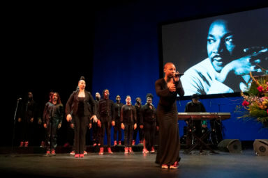 Sing Harlem Choir performs onstage during the 37th Annual Brooklyn Tribute to Dr. Martin Luther King, Jr. on January 16, 2023 in Brooklyn, New York.