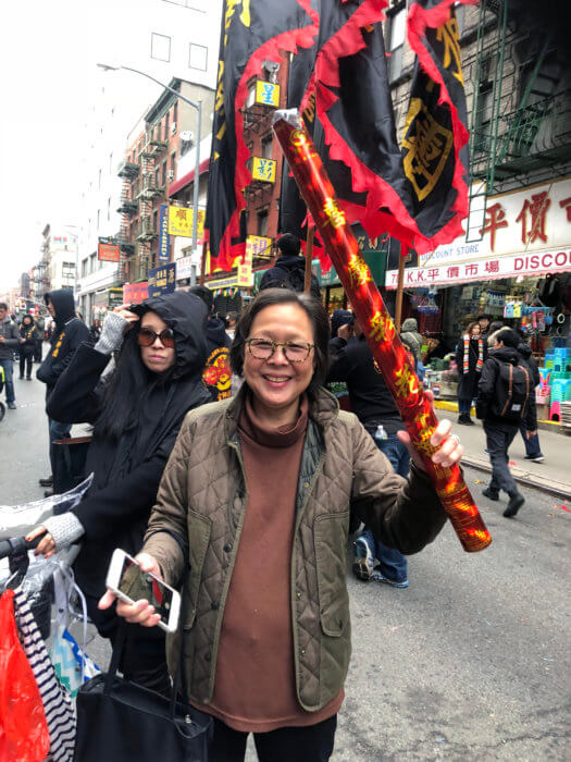 Pamela Lee in China Town, Manhattan.