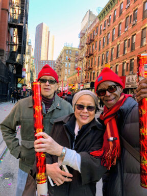 Tom and Pamela Lee and Everald Hayles.