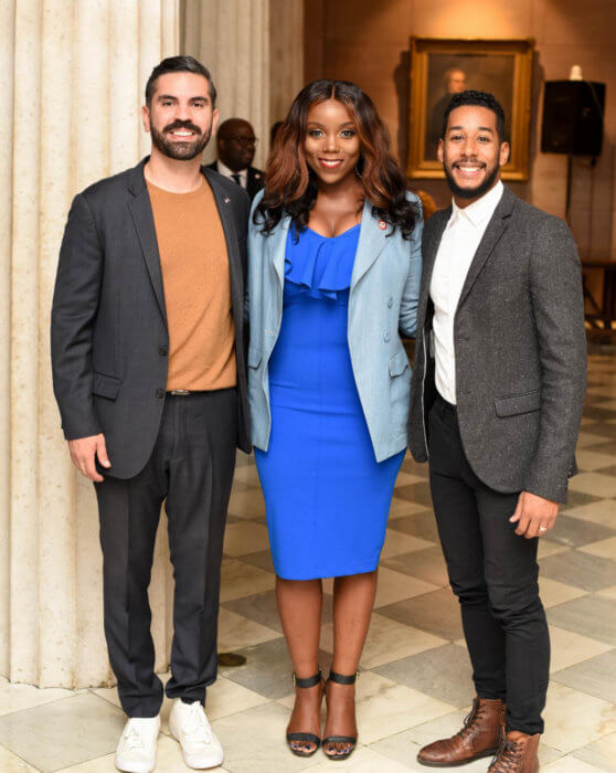 From left, Council Members Rafael L. Espinal, Jr., Farah N. Louis and Brooklyn Borough President, Antonio Reynoso.