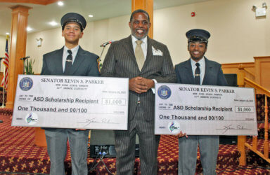 NDNY Explorers, Josiah Rodriguez and Sahara Stewart receive $1000 each - “A Shared Dream Scholarship,” from Sen. Kevin Parker.