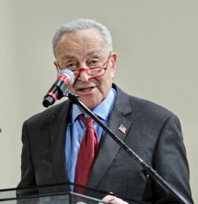 Sen. Chuck Schumer addresses the A Shared Dream MLK event, at Goshen Temple of SDA, Brooklyn. 