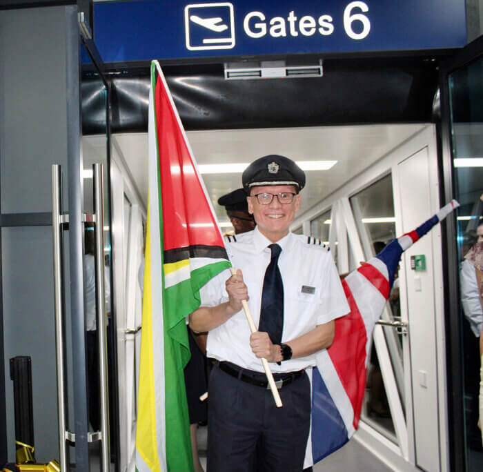 Captain Marc Chan proudly displays the flag of the country where his father, former British Overseas Airways Corporation (BOAC) pilot Michael A Chan was born.