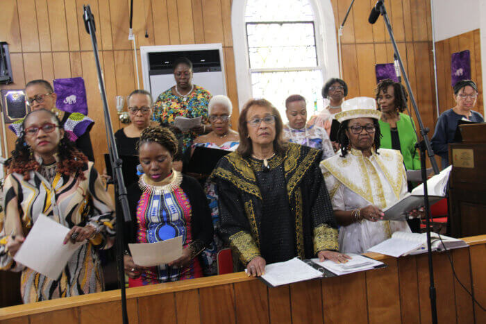 The Combined Choir at Fenimore St. United Methodist Church sings “Jesus is a Rock in a Weary Land.”