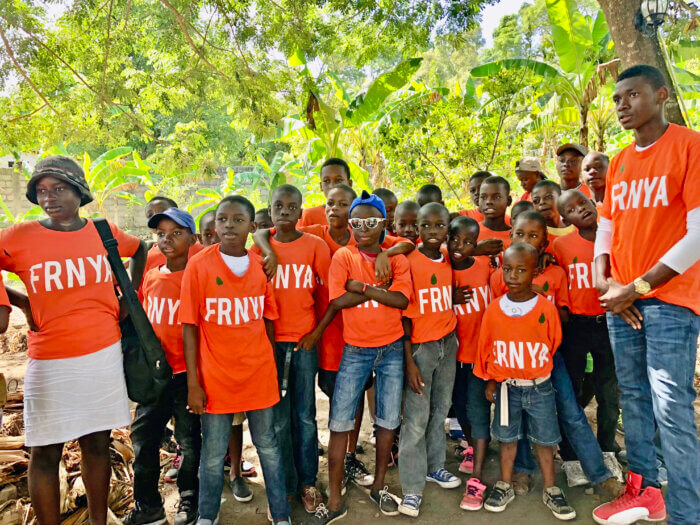 Children who are being assisted or receiving help from the Foundation Rivenordaise de New York en Action, an organization dedicated to reducing juvenile delinquency in her family’s hometown of Grande Riviere du Nord, Haiti. 