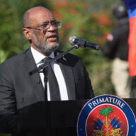 Haitian Prime Minister Ariel Henry speaks during a ceremony in memory of slain Haitian President Jovenel Moise at the National Pantheon Museum in Port-au-Prince, Haiti, July 7, 2022. Henry has dismissed Haiti’s justice minister, interior minister and its government commissioner in a fresh round of political upheaval, according to documents that The Associated Press obtained on Monday, Nov. 14, 2022.