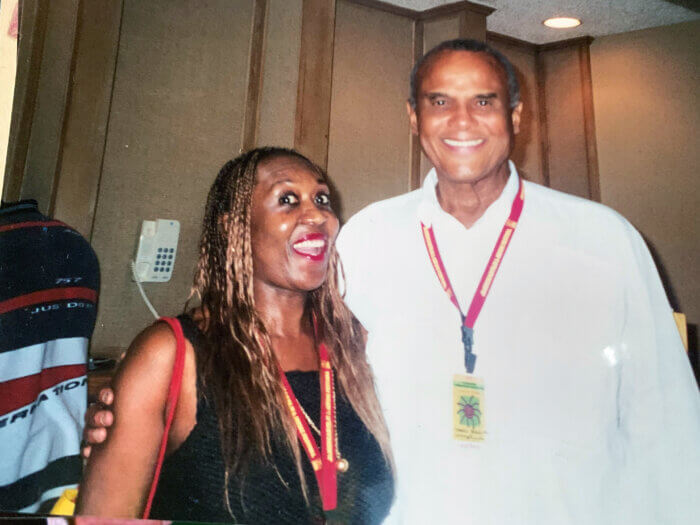 Vinette K. Pryce with Harry Belafonte.