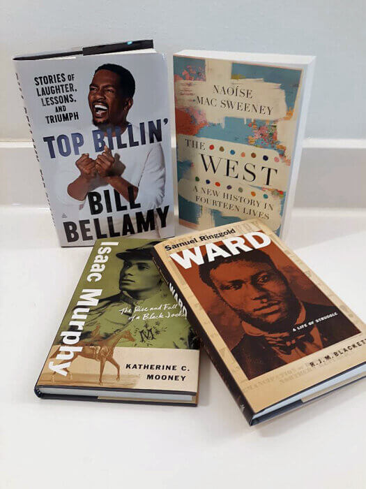Photo of book covers.