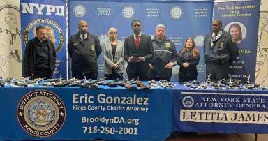 Guns recovered from Brooklyn Gun Buyback on Statewide Gun Buyback Day.