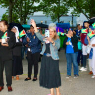 A section of the gathering at Smokey Park, Richmond Hill who joined others to mourn the loss of 19 children who died in an inferno in their dormitory in Mahdia, Region 8, Guyana.