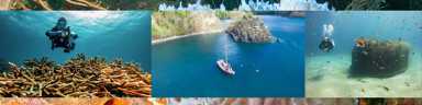 Some diving sites in Grenada.