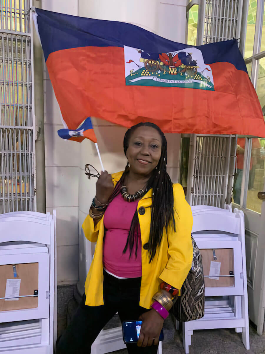 Haitian national Yolande Leger at the Boathouse.