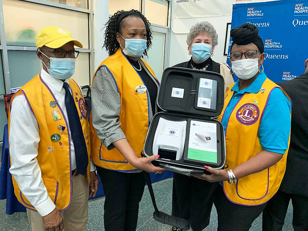 From left, District 20 K-1 Second Vice District Governor-Lion Antonio Robles; District 20 K-1 Governor Lion Ingrid-Andrews Campbell  Lions International Director Lion Dianne Pitts and District 20 K1-1 Diabetes Chairperson Lion Beverley Campbell.