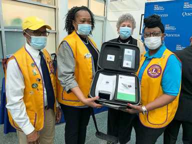 From left, District 20 K-1 Second Vice District Governor-Lion Antonio Robles; District 20 K-1 Governor Lion Ingrid-Andrews Campbell  Lions International Director Lion Dianne Pitts and District 20 K1-1 Diabetes Chairperson Lion Beverley Campbell.