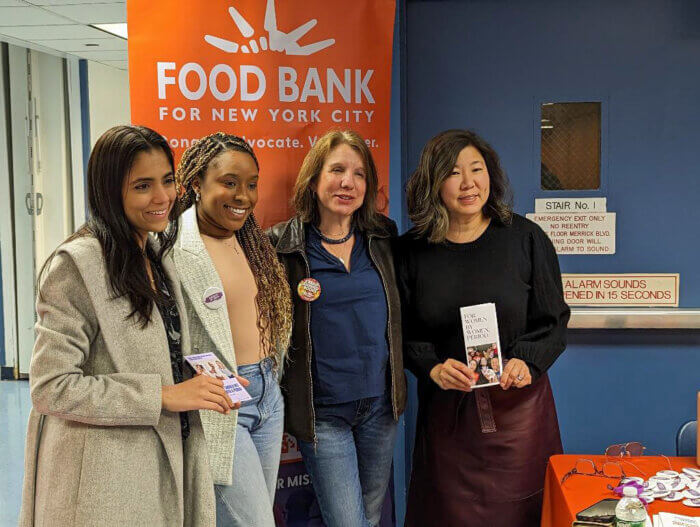 Fom left, Alisha Haridasani Gupta, Carrington Baker, Jennifer Weiss Wolf and Congresswoman Grace Meng.