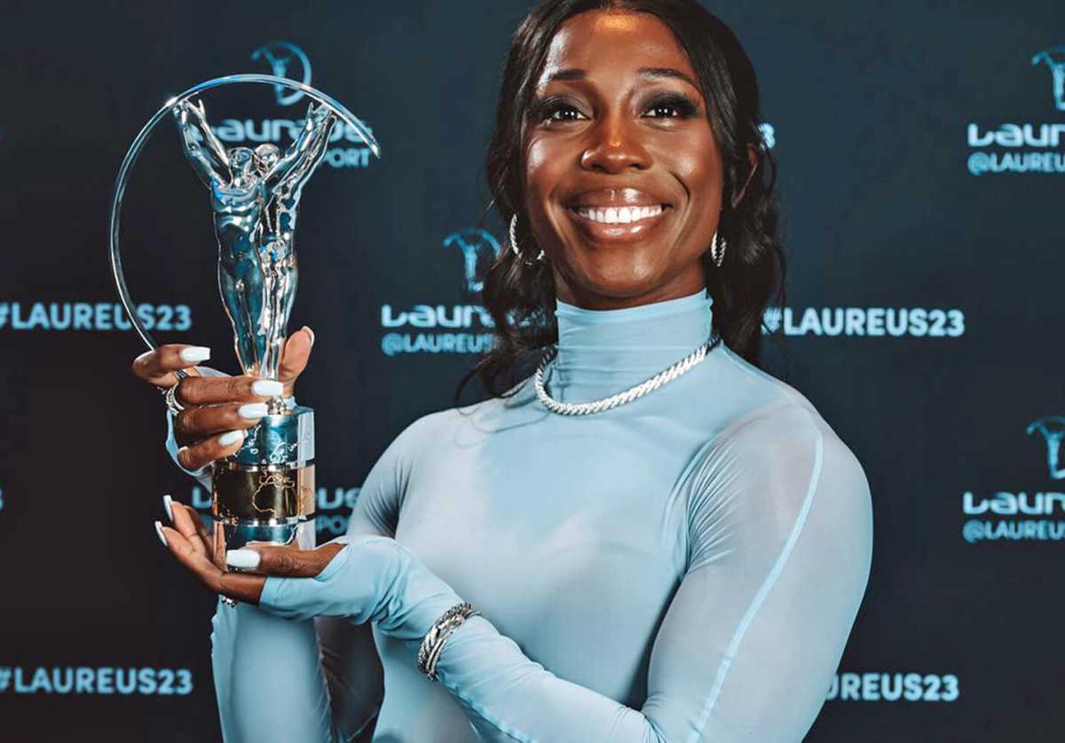 World 100m champion Shelly-Ann Fraser-Pryce named Laureus World Sportswoman of the Year.