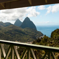 The Pitons in St. Lucia.