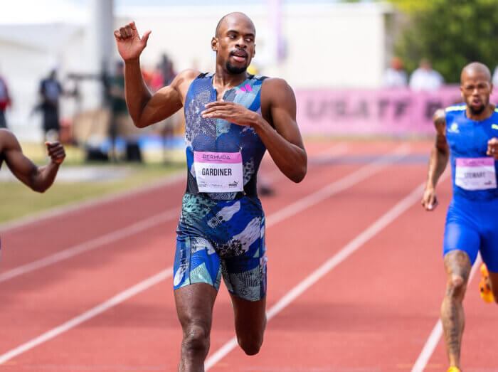 400m winner Steven Gardiner in Bermuda.