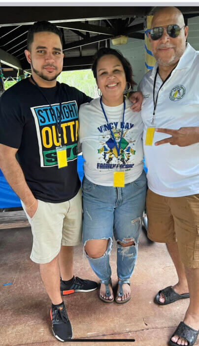 From left, Jon, Raquel and Ivor DeShong.