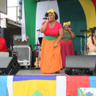 Braata Folk Singers perform in September 2022 during the Guyana Cultural Association's Folk Festival at the Old Boys & Girls High School Grounds in Brooklyn.  