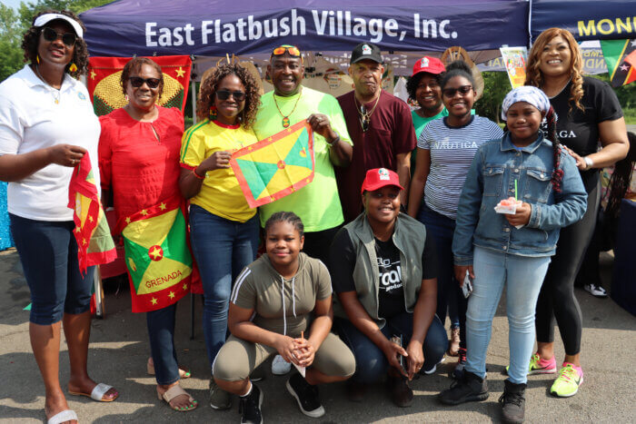Grenadian contingent that served the national dish "Oil Down.”