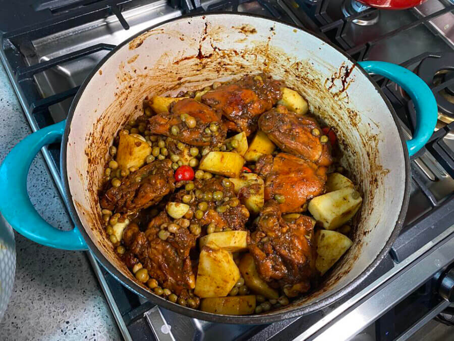 CurryStew Chicken With Pigeon Peas And Potato Caribbean Life