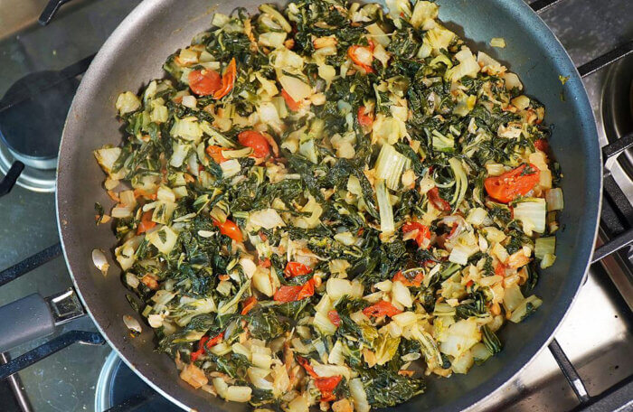 Fry Pak Choi With Saltfish recipe.