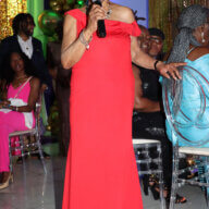 Grenadian community stalwart, Cecily Mason addresses the reception.