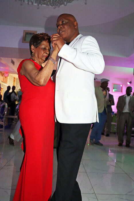 Cecily Mason dances with Dr. Albert Duncan.