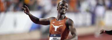 Julien Alfred at the NCAA Championships in Austin, Texas.
