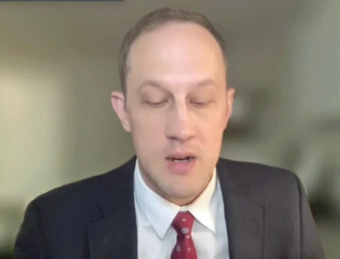 Jon Lentz, from City and State magazine, hosted the webinar.