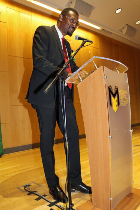 SVG Consul General to the US Rondy "Luta" McIntosh address CRC Speaker Series.