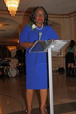 Justice Sylvia Hinds-Radix addressed scholarship reception in early November 2022 on the launching of Brooklyn Women’s Bar Association Foundation's scholarship in her honor. 
