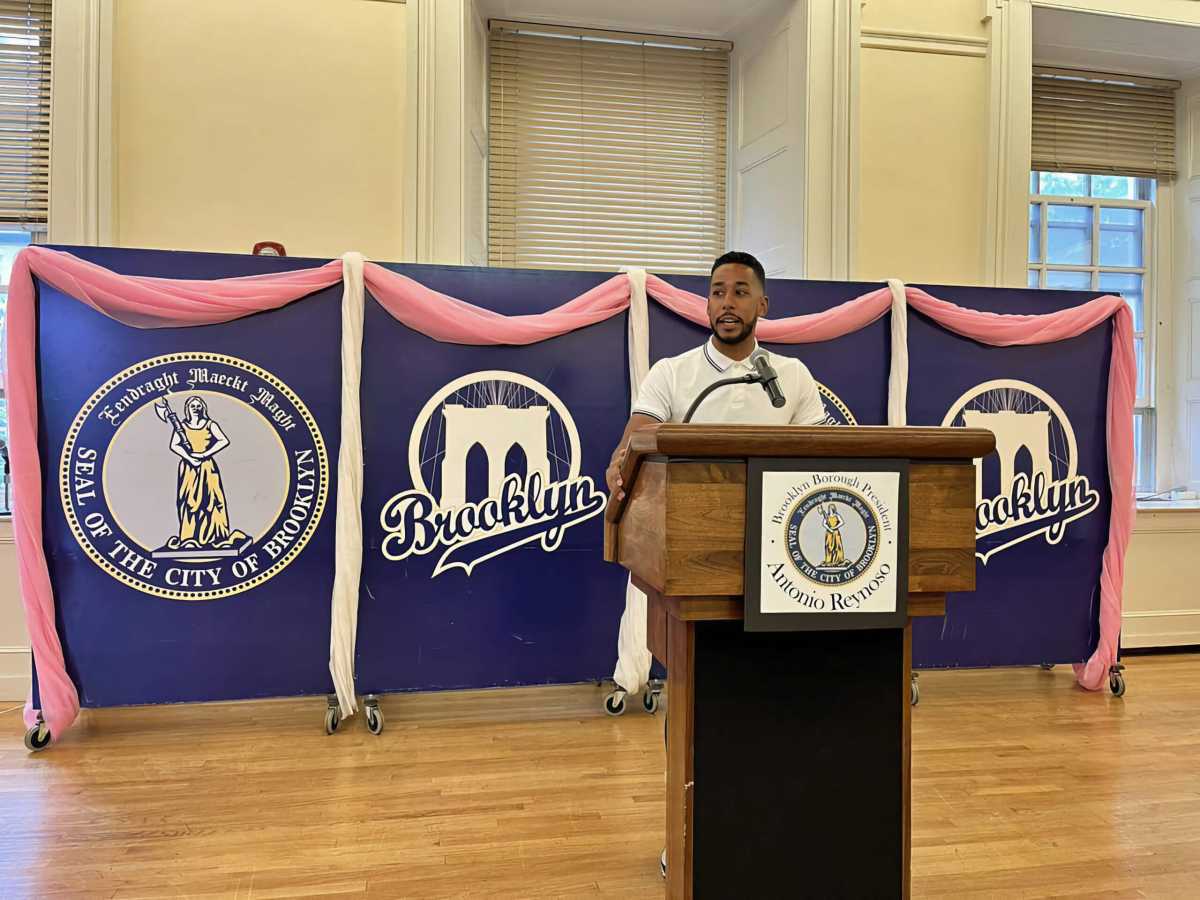 Brooklyn Borouagh Preiident Anthonio Reynoso addresses Maternal Health Expo.