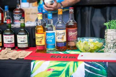 A variety of rums from St. Lucia.