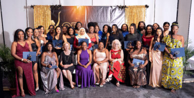 The 25 Influential Award recipients pose with their awards at the Pegasus Hotel in Georgetown, Guyana where they were celebrated for their accomplishments. They are joined by second from left, sitting, US Ambassador to Guyana, Sarah-Ann Lynch, Co-creator of the Award and Founder/CEO of The NICO Consulting, Inc, Michelle A. Nicholas, Co-Creator of the Award and Managing Director of Cerulean Incorporated Lyndell Danzie-Black, and British High Commissioner to Guyana Jane Miller.