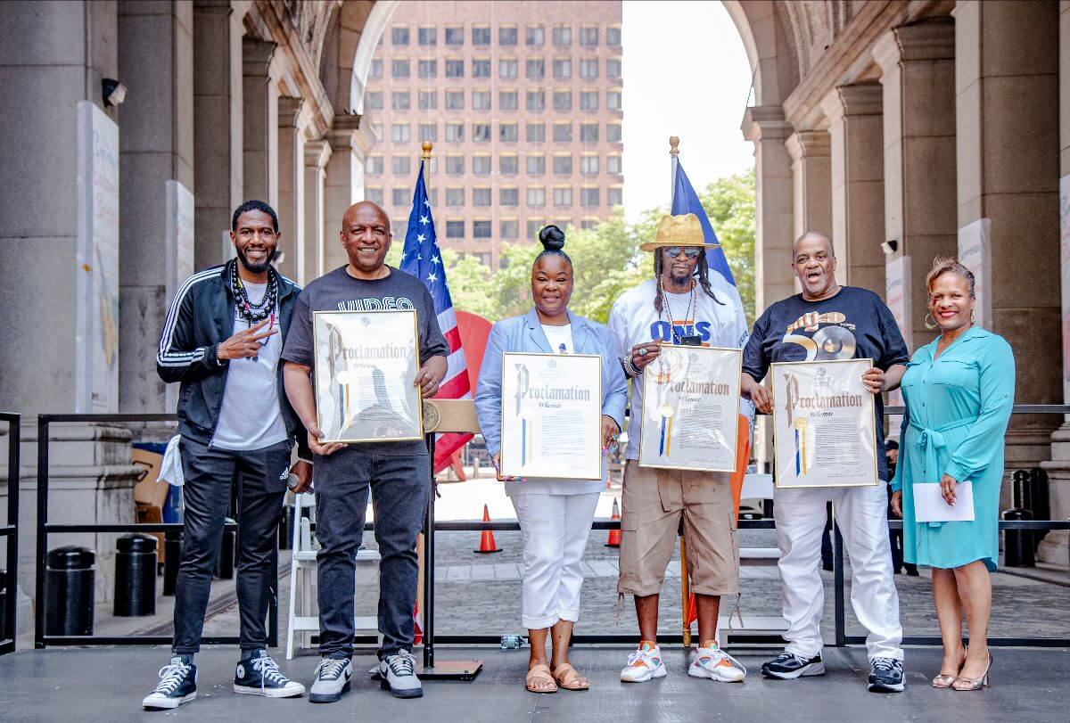 Public Advocate Jumaane Williams, left, with honorees